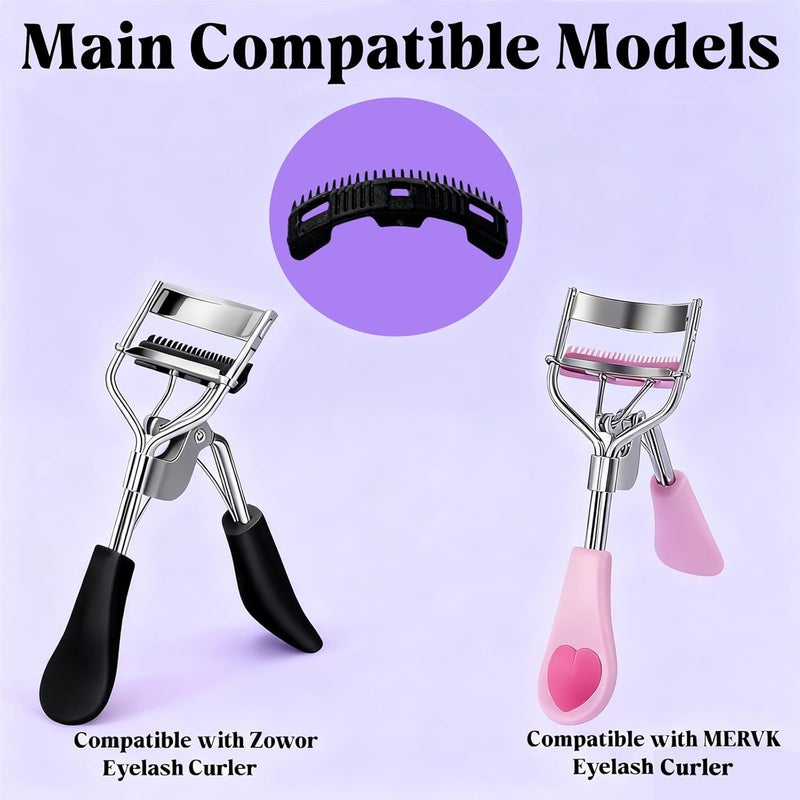 Cioohan Compatible with Tweezerman Eyelash Curler Refills,28 Pack Silicone Eye Lash Curlers Refill Pads Compatible with Tweezerman Eyelash Curler,Black. - Image 3